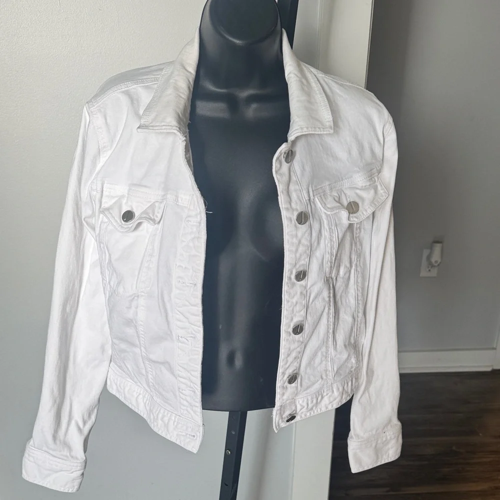 Jones New York White Denim Jacket - Picture 1 of 3